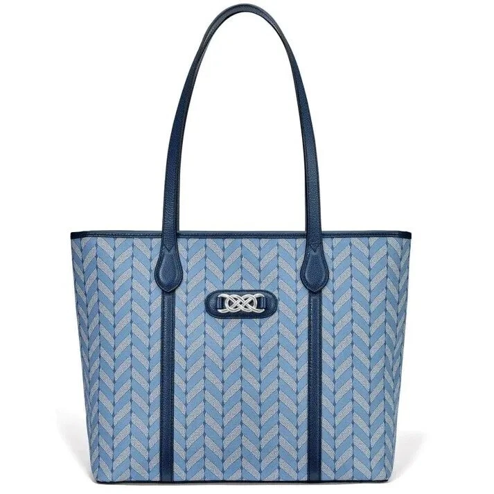 Brighton Interlok Herringbone Brody Flap Bag French Blue & Wallet ️