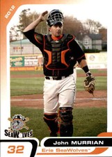 2012 Erie SeaWolves Grandstand 23 John Murrian Knoxville Tennessee Baseball Card