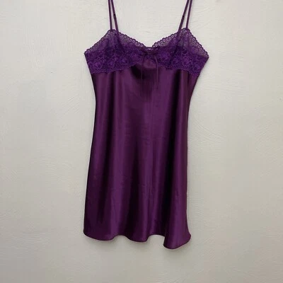 Prendas para dormir para mujer color ciruela con cordones top lazo lencería nocturna correas talla M Foto 1 de 4
