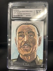 Moff Gideon Star Wars Artist Sketch Card Cgc 10 Gem Mint 1of 1 - Picture 1 of 3