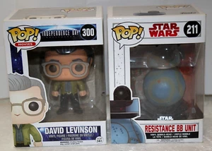 Funko Pop! Vinyl Action Figures David Levinson and Resistance BB Unit : Lot of 2 - Picture 1 of 13