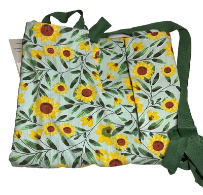 DELANTAL MARTHA STEWART GIRASOLES VERDE AMARILLO ÓXIDO TALLA 31 X 30 NUEVO CON ETIQUETAS Foto 1 de 4