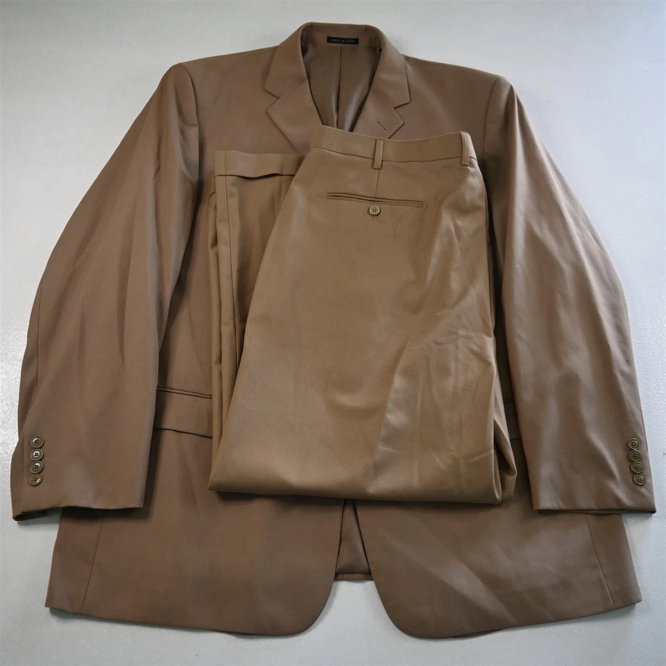 Giorgio Ferraro 50L 44x30 Caqui Super 120s Hombre Chaqueta Pantalones Traje Foto 1 de 4