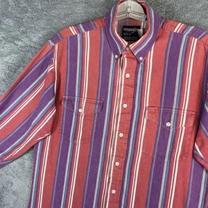 Camisa Wrangler Para Hombres Mediana 15.5 33 Cola Larga Hecha en EE. UU. Corte Vaquero Danza Occidental - Imagen 1 de 17