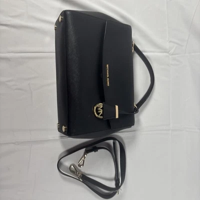 Bolso de hombro Michael Kors AVA negro con asa superior de cuero Foto 1 de 4
