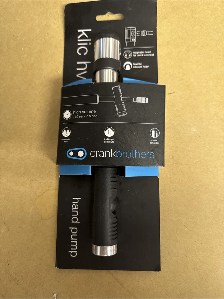 Crankbrothers Bicycle Hand Pump Klic HV Gauge - Silver New in Box - Image 1 of 2