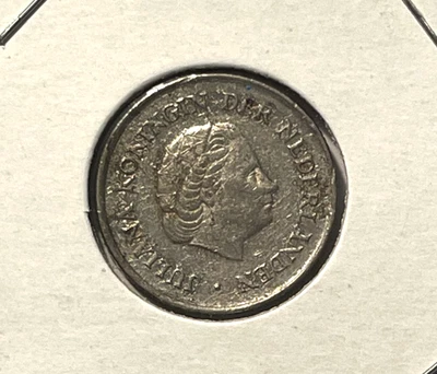 Moeda de 25 centavos Holanda 1972 - Imagem 1 de 2