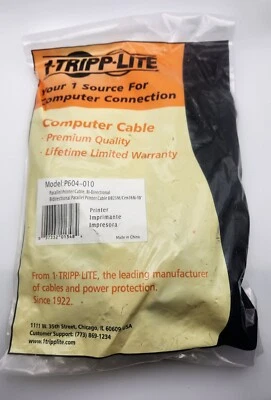 Tripp Lite Parallel Printer Cable Bi-Directional P604-010 10-ft - Image 1 of 3