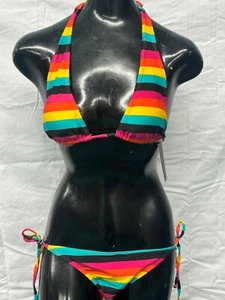 B.SPLIT mehrfarbig gestreifter Bikini aus den USA versandt - Bild 1 von 2