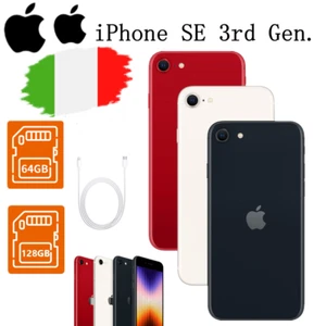 Apple iPhone SE 3a Gen. (2022) 128GB 64GB Nero Bianco Rosso ✔️Nuovo & Originale - Photo 1/26