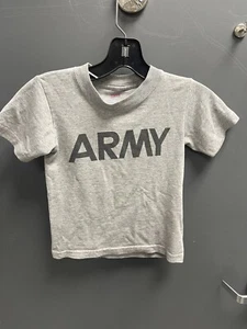 Soffee Youth Gray ARMY Short Sleeve Tee Size XS (6) - Picture 1 of 3