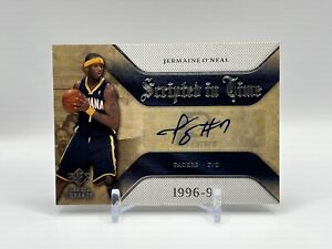 Jermaine O’Neal 2007-2008 NBA Upper Deck SP Rookie Threads Scripted in Time Auto