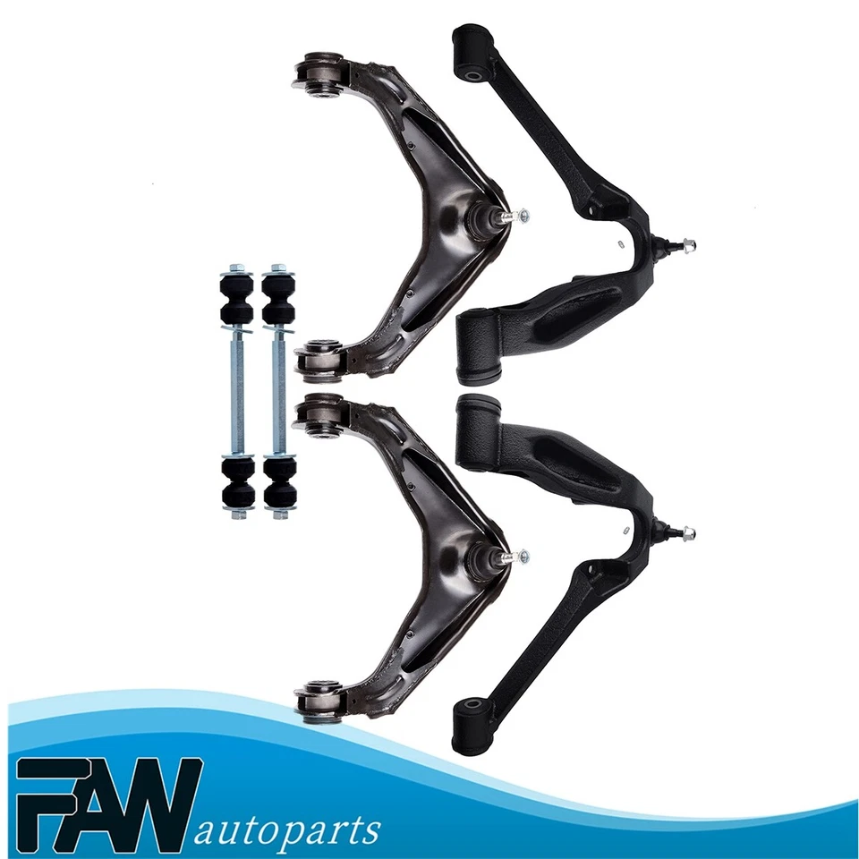 Suspensión de enlace de barra estabilizadora de rótula de brazo de control de 6 piezas para GMC Sierra Hummer H2 Foto 1 de 4