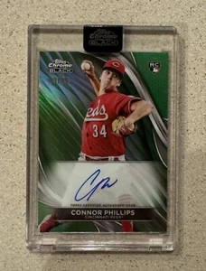 CONNOR PHILLIPS RC 2024 Topps Chrome Black Encased Rookie Green Auto /99 #CBA-CP - Picture 1 of 2