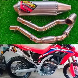 Exhaust Headers Muffler Pipe Honda CRF300L/Rally Stainless steel System Side New - Foto 1 di 6