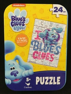Blue's Clues - 24 Piezas - Mini Puzzle en Lata - Puzzle 5" x 7" Foto 1 de 3