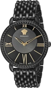 Reloj Versace M6Q60D008 S060 Krios Hecho en Suiza Índices Romanos Esfera Negra Acero - Imagen 1 de 10