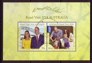 AUSTRALIA 2014 ROYAL VISIT MINIATURE SHEET FINE USED - Picture 1 of 1