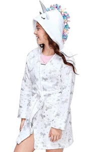 Justice Girls Shimmer Unicorn Hooded Robe - Picture 1 of 3