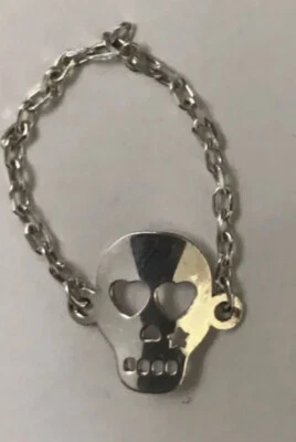 $625 Alexander McQueen Scull Silver Men's - Women Ring Sz 8-8.5 - Image 1 of 4