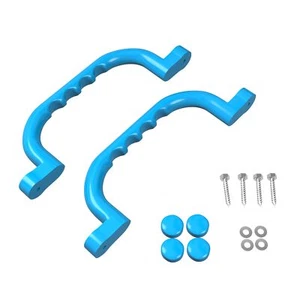 Haltegriffe, Klettergriffe, Handgriffe 2er SET in Hellblau (24cm & Schrauben) - Bild 1 von 3