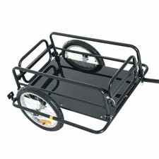 Folding Bicycle Cargo Trailer Utility Bike Cart Carrier Garden Patio Tool