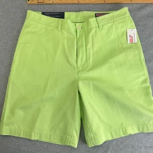 Vineyard Vines 35 x 9 Club Shorts Iguana Green Lime Cotton Chino Mens Prep NWT - Picture 1 of 9