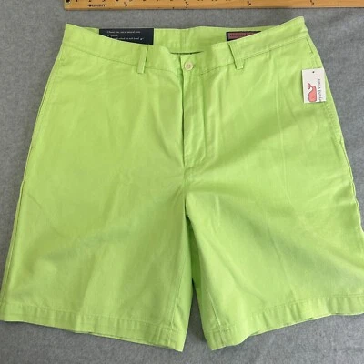 Vineyard Vines 35 x 9 клуб шорты игуана зеленый лайм хлопок Chino мужской подготовки новый с Ярлыками - Изображение 1 из 4