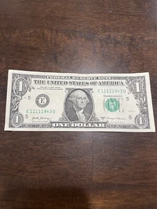 $1 Birthday Note-November 11, 1943 Fancy Serial E 11111943 D - Picture 1 of 9