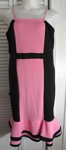 NY & Company Flirty Pink & Black Spaghetti Strap Dress Size XX Large *NWTS* - Picture 1 of 6