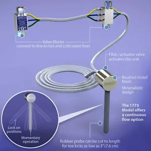 Tapmaster Modelo 1775 Euro Grifo de Pie con Activador de Bloqueo - Flujo Continuo O - Imagen 1 de 7