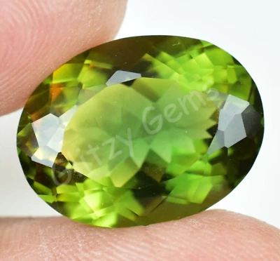 Natürlich Zweifarbig ( Gelb & Grün) Turmalin 11.75 CT Oval Zertifiziert - Bild 1 von 4