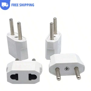 1pc Wall Plug Power Converter US to EU Plug Type C Pin Adapter Outlet Converter - Picture 1 of 4