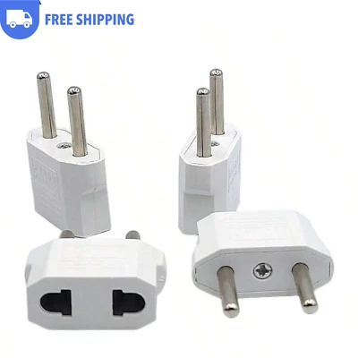 Convertidor de alimentación de enchufe de pared de 1 pieza de enchufe de EE. UU. a la UE tipo C pin adaptador convertidor de salida Foto 1 de 4