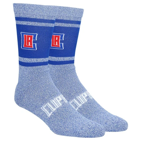 Los Angeles LA Clippers NBA Large Mens Socks Fits 6-12 PKWY Blue Varsity Crew Cover