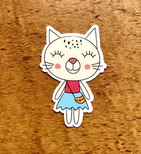 CUTE CAT STICKER, LAPTOP & PHONE, CATS CAT LIFE GATO KITTY KITTENS DECALS NEW - Picture 1 of 2