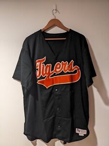 Vintage 90s Detroit Tigers MLB Baseball Spell Out Black XX-Large Jersey