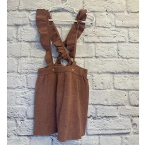 NWT H&M Knit Jumper Skirt Ruffle Suspender Straps 2T - Picture 1 of 5