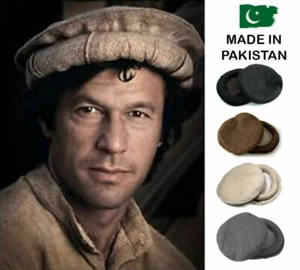 IMRAN KHAN PTI Chitrali Peshawari Kuchi  Pakol Pakul Wool Cap Hat - Picture 1 of 4