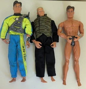 MAX STEEL & GI JOE 11.5" Action Figures 2000s Clothes Tornado Chaser Snowboard - Picture 1 of 8