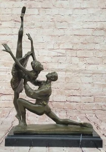 Hand Made Bronze Ballerina Duo by Vitaleh Sculpture Figurine Collector Dance Art - Picture 1 of 10
