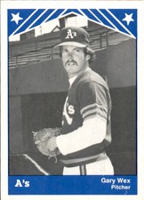 1983 Albany-Colonie A's TCMA #8 Gary Wex Columbus Ohio OH - NM Baseball Card