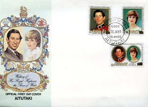 AITUTAKI royal wedding June 10th 1981 OFFICAL FDC - Picture 1 of 1