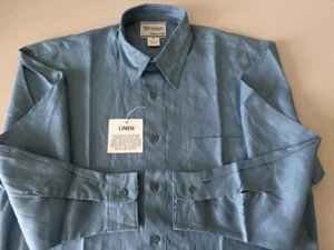 BRUNO Langarmshirt türkis bestickt Leinen neu mit Etikett M - Bild 1 von 6