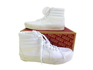 Vans Sk8 Hi Top Skater Sneakers Men's sz 7.5 Women's sz 9 True White - Picture 1 of 4