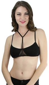 ToBeInStyle Women's Lace Keyhole Double Y-Strap Bralette - Picture 1 of 24