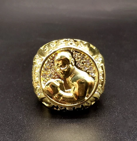 Mike Tyson Team Ring Heavyweight Boxing Champions Gold Ring Fan Memorial Rings Cover