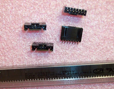 QTY (54) 7 POSITION MALE VERTICAL SHROUDED HEADERS 2.54mm 103639-7 TYCO - Image 1 of 2