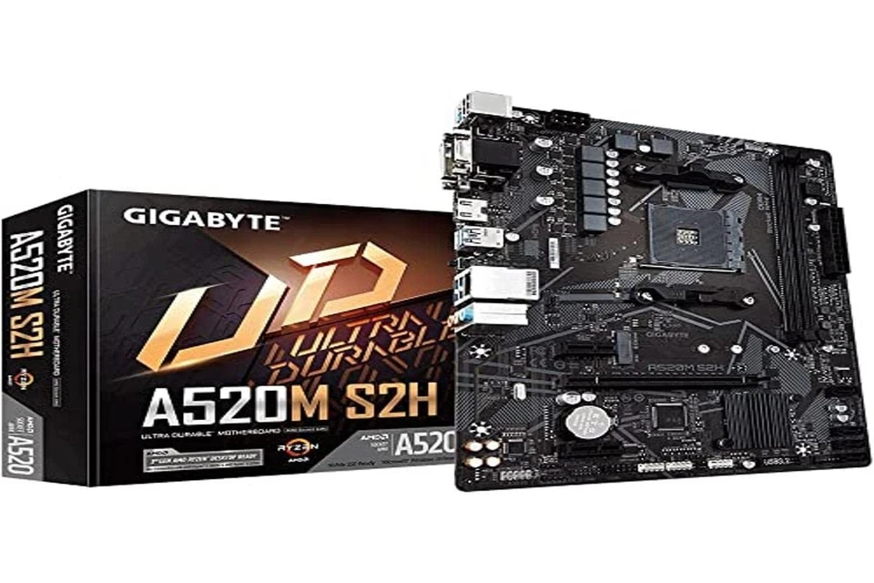 GIGABYTE A520M S2H mATX Motherboard for AMD AM4 CPUs - Imagen 1 de 4