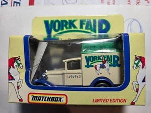 York Fair "America's Oldest Fair" Matchbox Car 1993 New In Box 1930s Cube Truck - Picture 1 of 2